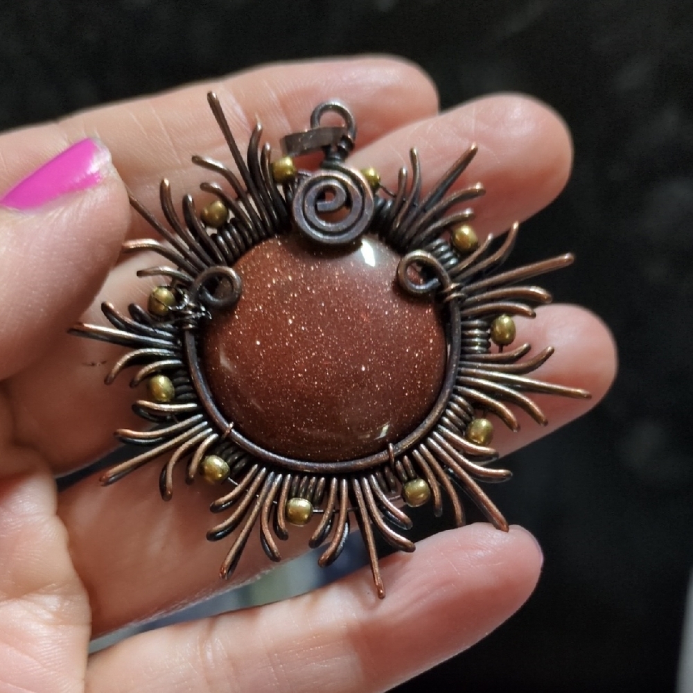 Copper Sunburst Pendant